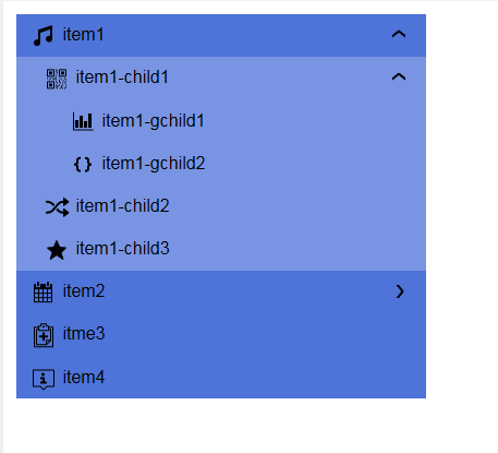 Expanding Menu control - expanded
